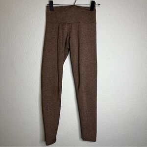 ONZIE Echo Luxe Mocha Brown High-Waisted Leggings Size Small in EUC